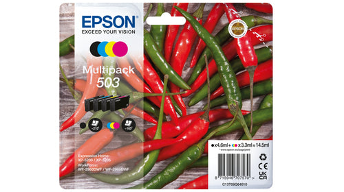 Pack de 4 de cartucho de tinta original Epson 503 4 Cores