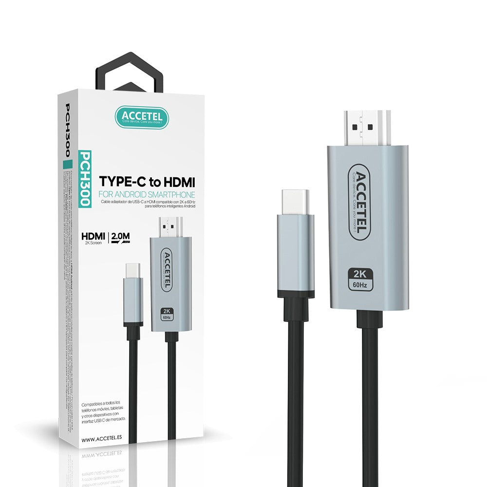 Cabo USB-C 3.1 para HDMI para Smartphone Android 2K60Hz - 2M - Default Title