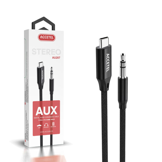 Cabo de Áudio com Conector 3.5mm para Tipo-C 1M
