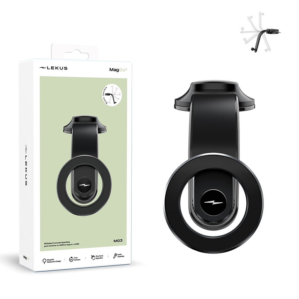 MagGo3 Suporte Magnético Braço Flexível 360º com Fixação por Ventosa - Default Title