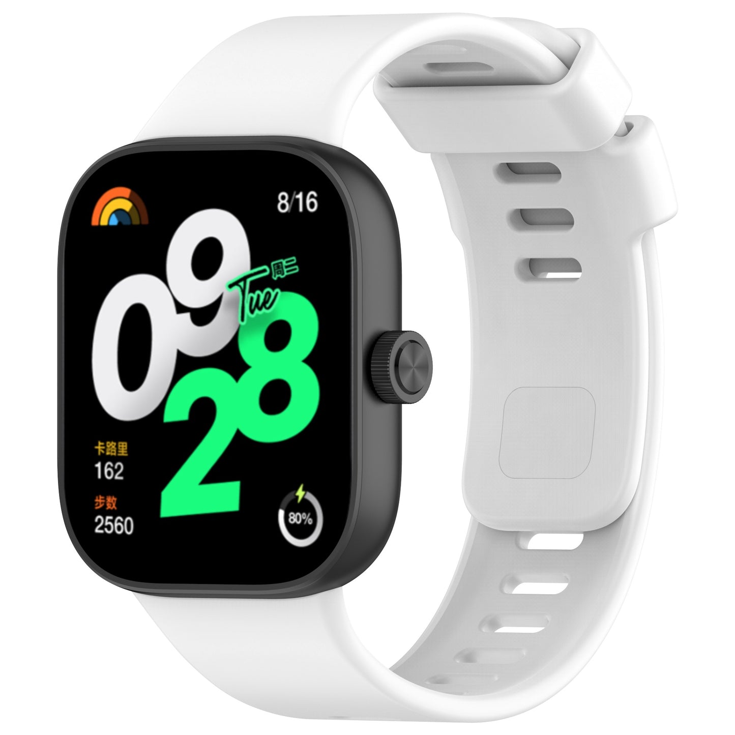 Correia de Silicone Xiaomi Redmi Watch 4 / Smart Band 8 Pro / Smart Band 9 Pro - Branco