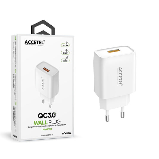 Carregador de Parede Carga Rápida QC3.0 18W Branco