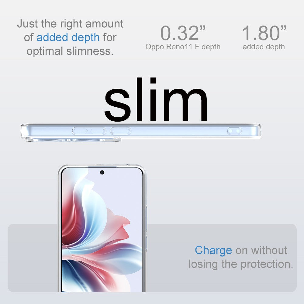 Silicone Transparente 2.0 TPU - Oppo Reno11 F (Proteção de Lente)