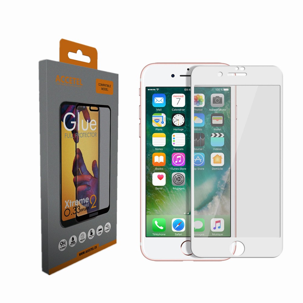 Película de Vidro 6D Full Glue iPhone 7Plus/8Plus Branco