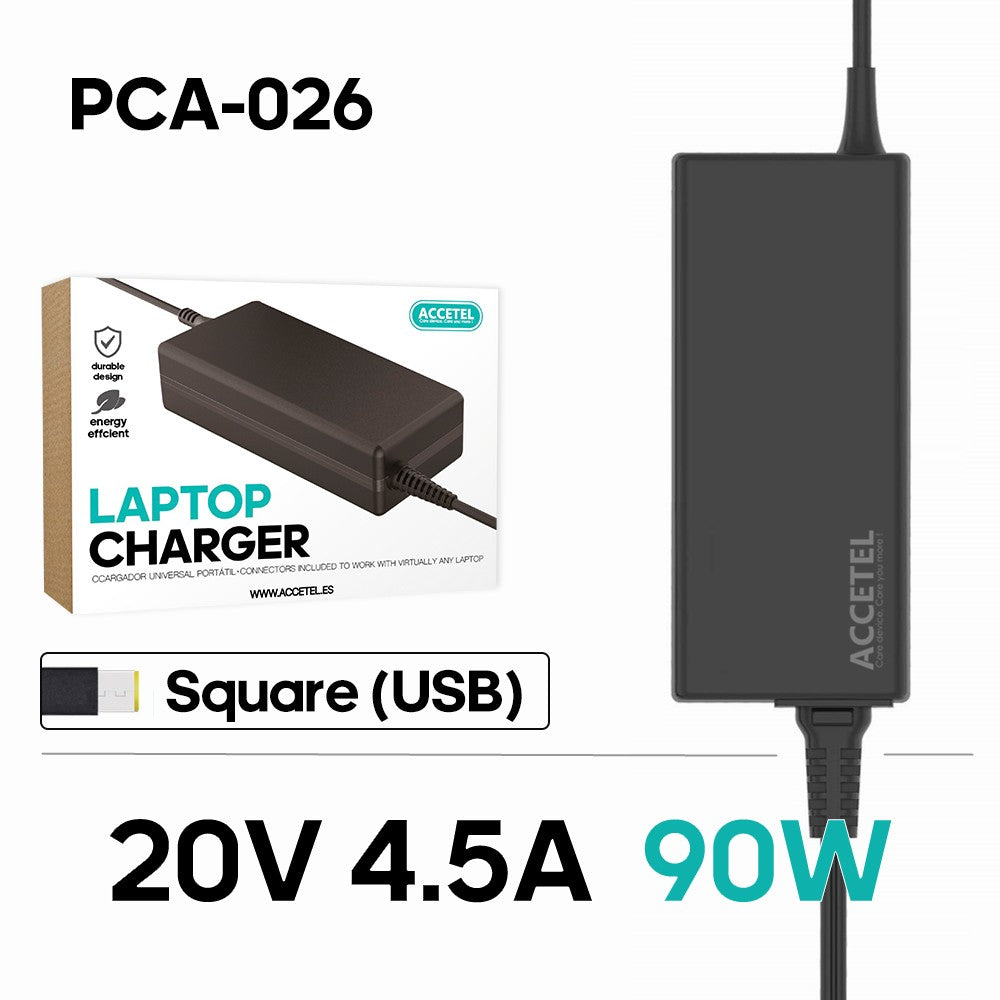 PCA-026 Carregador Portátil Levono 20V 4.5A SQUARE (USB) 90W - Default Title