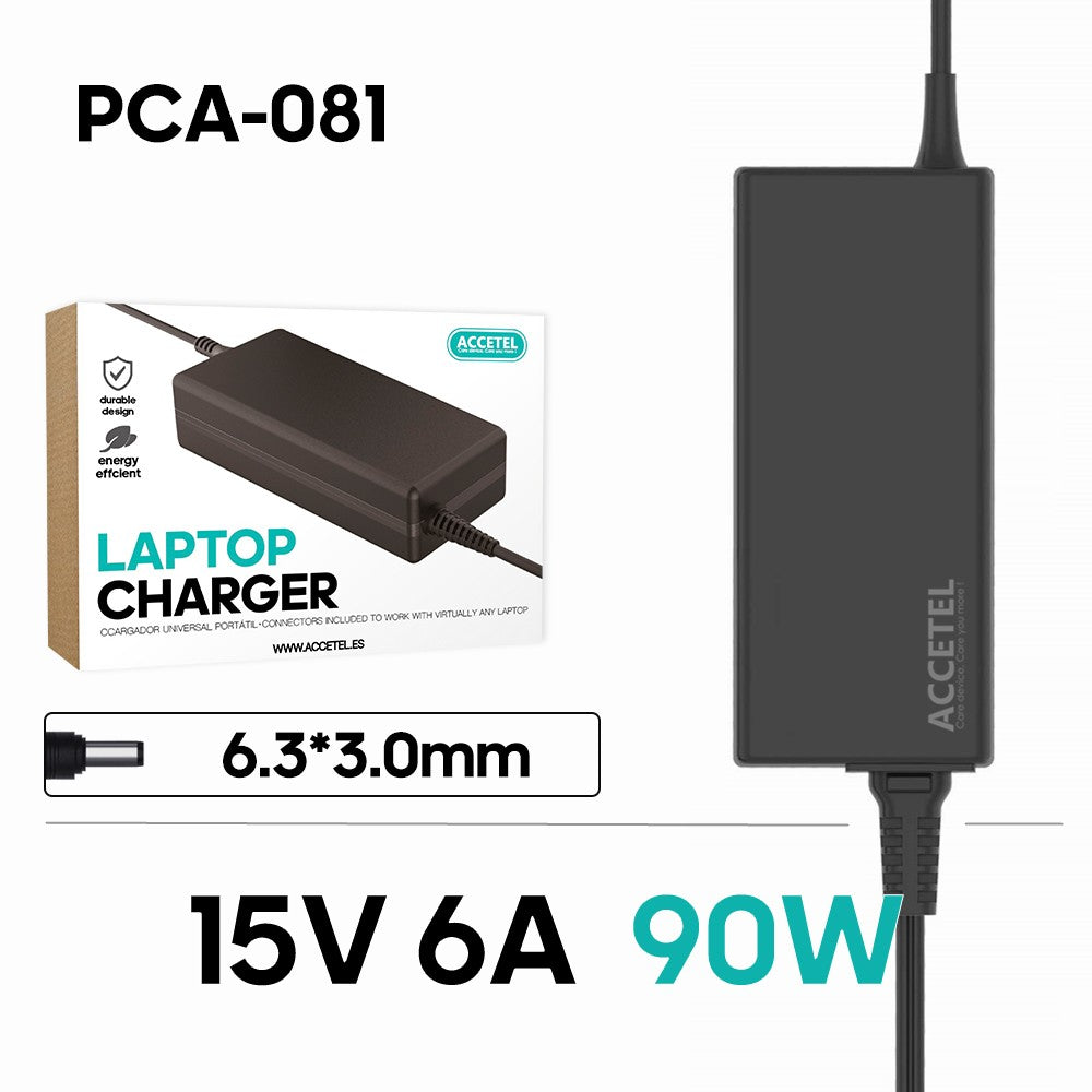 PCA-081 Carregador Portátil Toshiba 15V 6A 6.3*3.0mm 90W - Default Title