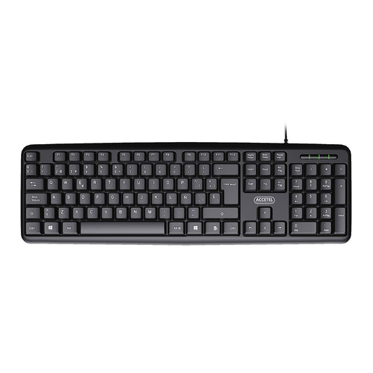 Teclado de Escritório Conector USB - Preto (Espanhol)