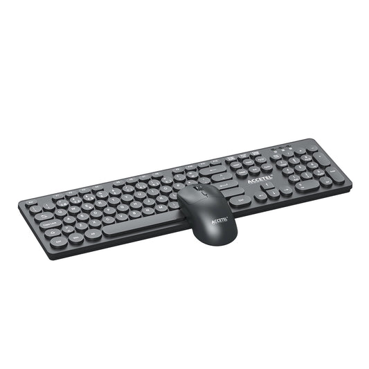 Combo de Teclado e Mouse Sem Fio - Preto (Português)