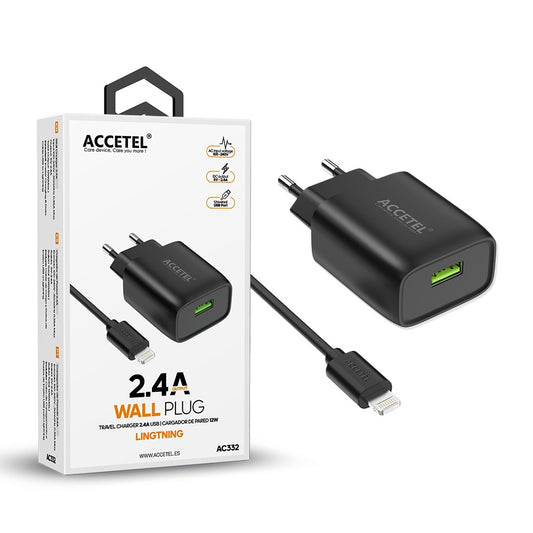 Carregador de Parede USB 2.4A - Cabo Lightning