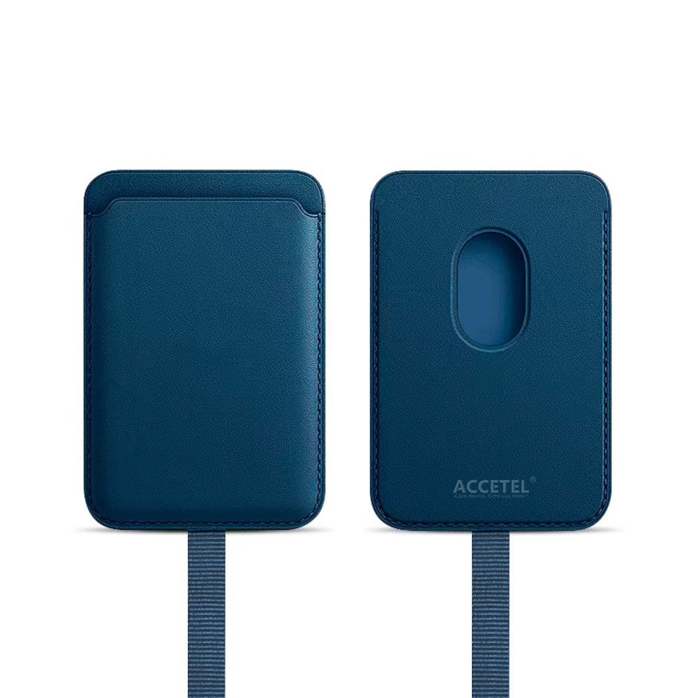 Porta-cartões compatível com MagSafe com correia antirroubo - Azul Escuro