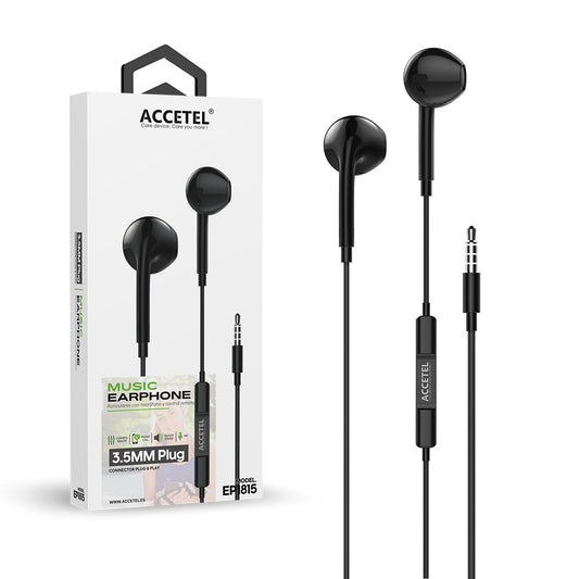 Auscultadores Estéreo com Microfone Preto