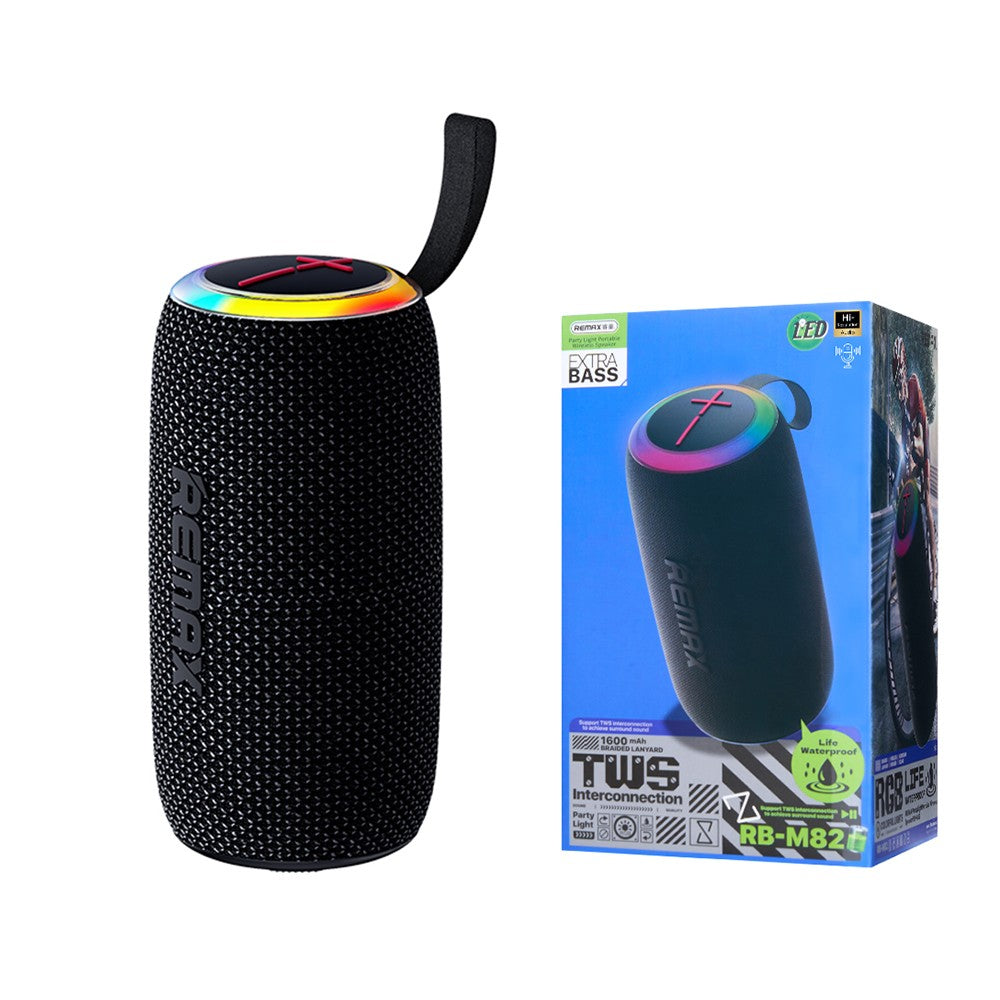 Coluna Portátil Sem Fio com Iluminação Dinâmica e Som Potente de 14W - Default Title