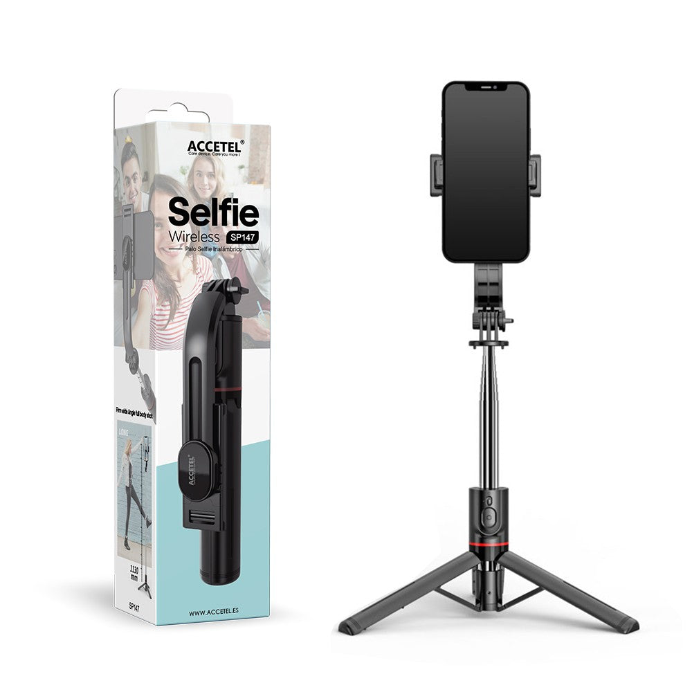 Selfie Stick Sem Fio com Tripé Comprimento 1.13m
