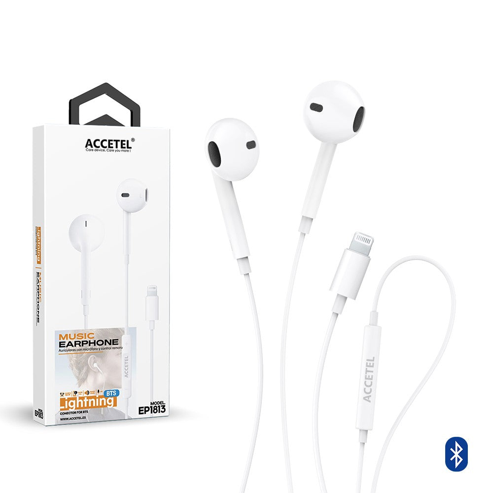 Auscultadores Estéreo Lightning com Microfone - Branco (via Bluetooth)