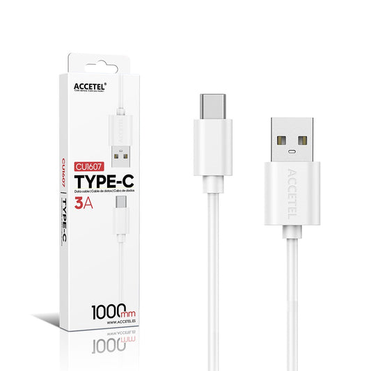 Cabo de Dados 3A - Tipo-C (1M) Branco