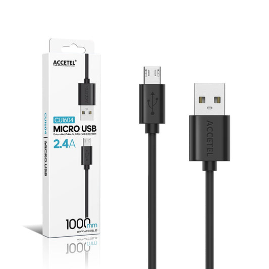 Cabo de Dados 2.4A - Micro USB (1M) Preto