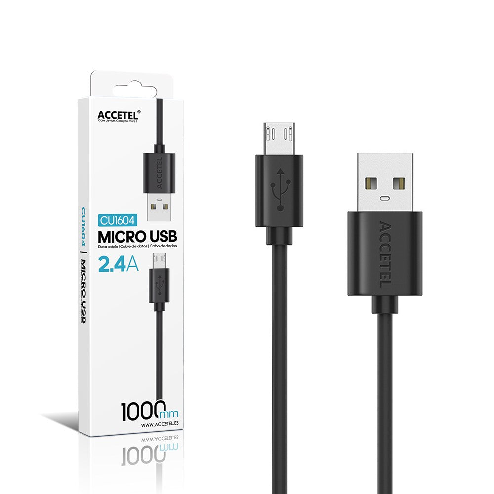 Cabo de Dados 2.4A - Micro USB (1M) Preto