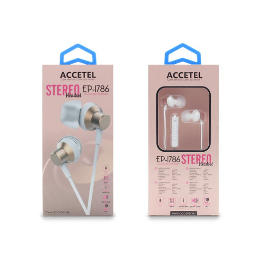 Auscultadores Estéreo 3.5mm com Microfone - Rosa