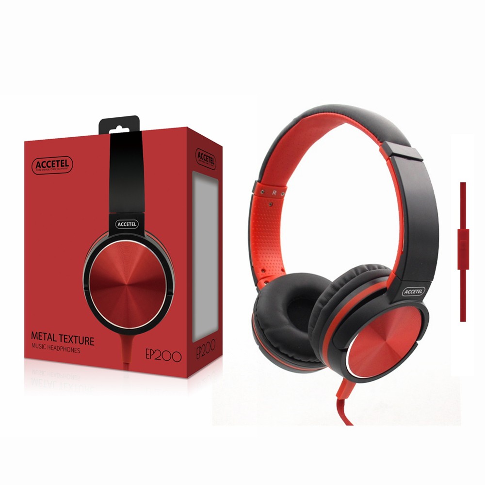 Auscultadores Estéreo 3.5mm com Microfone - Vermelho - Default Title