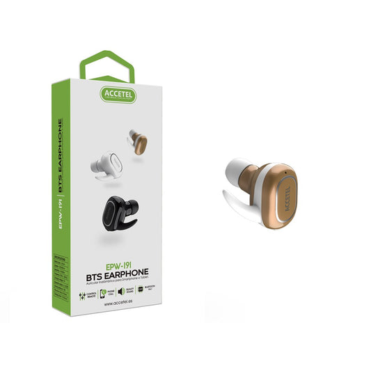 Mini Auscultadores Bluetooth Sem Fio Dourado