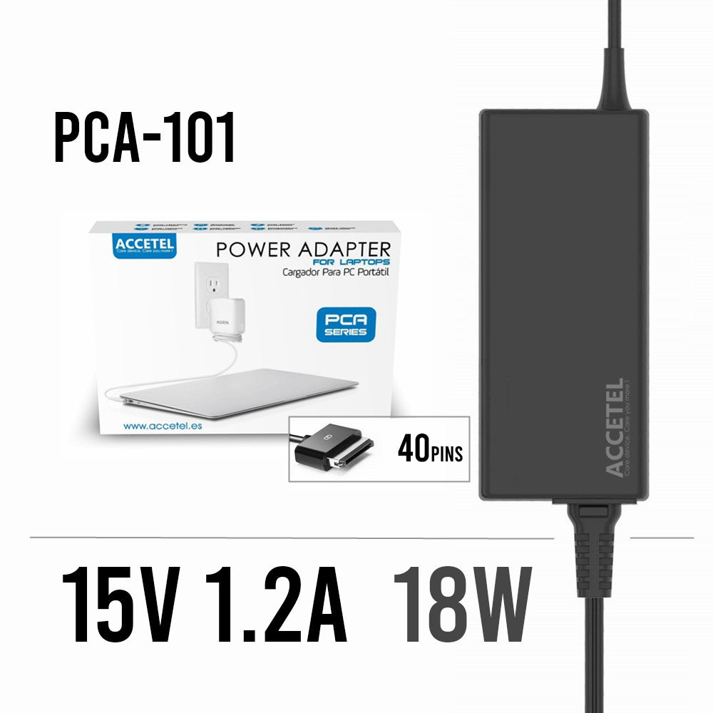 PCA-101 Carregador Portátil Asus 15V 1.2A 40Pinos 18W - Default Title