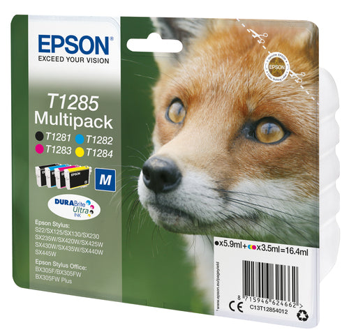 Pack de 4 de cartucho de tinta original Epson T1285 4 Cores