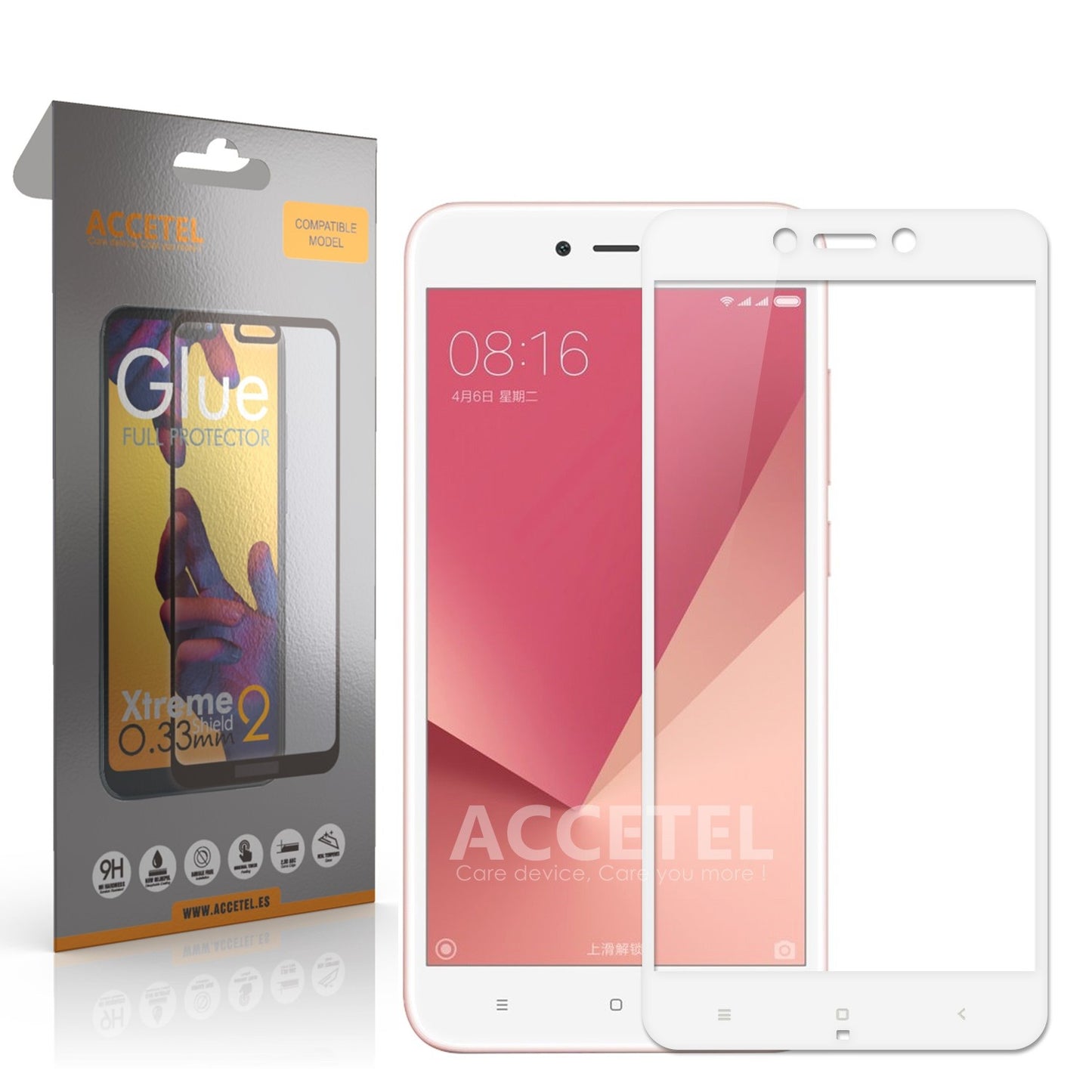Película de Vidro 2D Full Glue Xiaomi Redmi 5A Branco