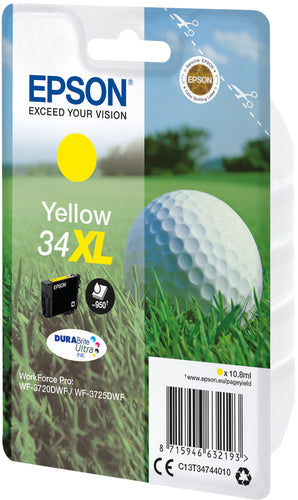 Cartucho de tinta original Epson T3474 (34XL) Amarelo