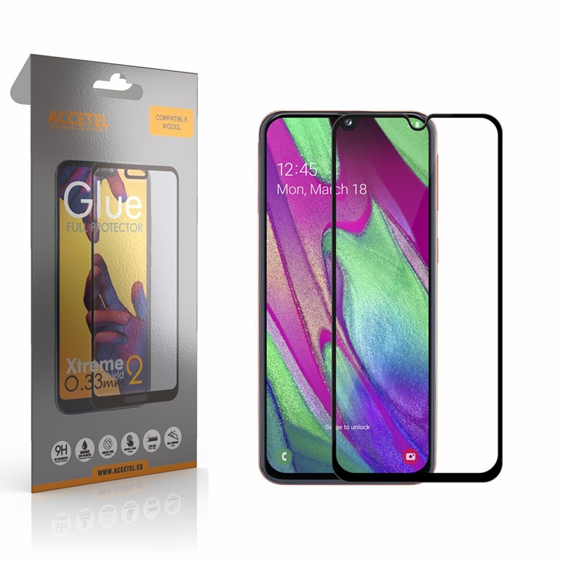 Película de Vidro 2D Full Glue - Samsung Galaxy A40 Preto - Default Title