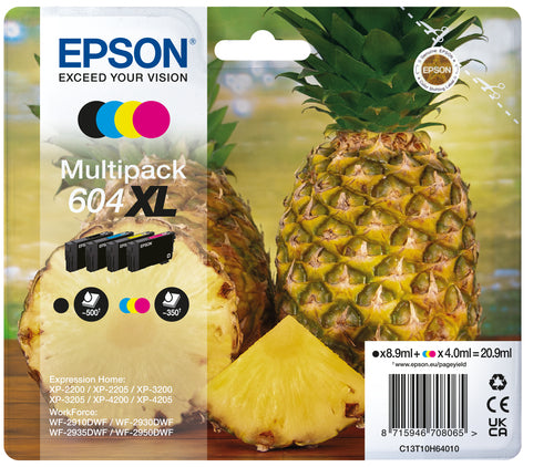 Pack de 4 de cartucho de tinta original Epson 604XL 4 Cores
