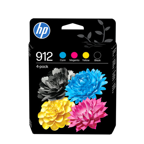 Pack de 4 de cartucho de tinta original HP 912 4 Cores