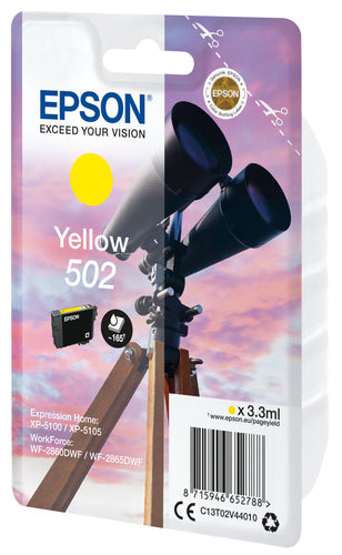 Cartucho de tinta original Epson 502 Amarelo