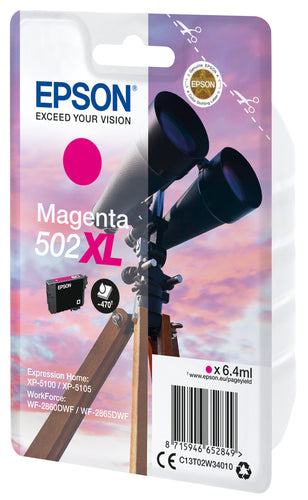Cartucho de tinta original Epson 502XL Magenta