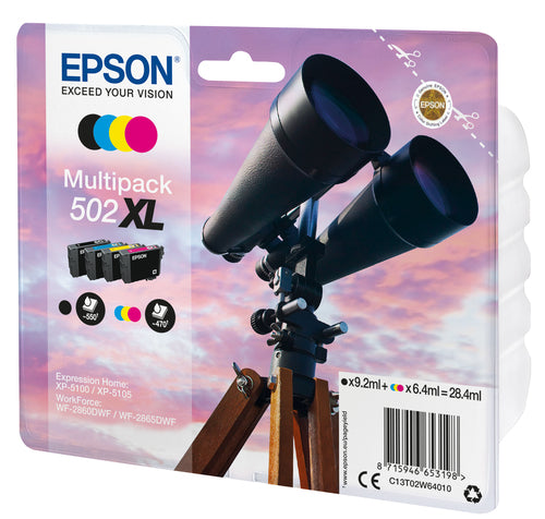 Pack de 4 de cartucho de tinta original Epson 502XL 4 Cores