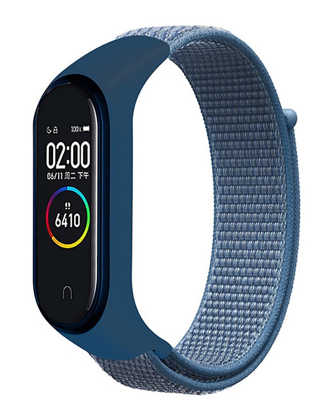 Correia de Nylon com Velcro Mi Band 5 Azul