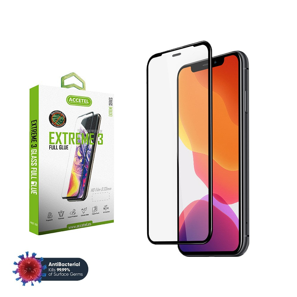 Protetor de Vidro Antimicrobiano iPhone 11 Pro Max Preto
