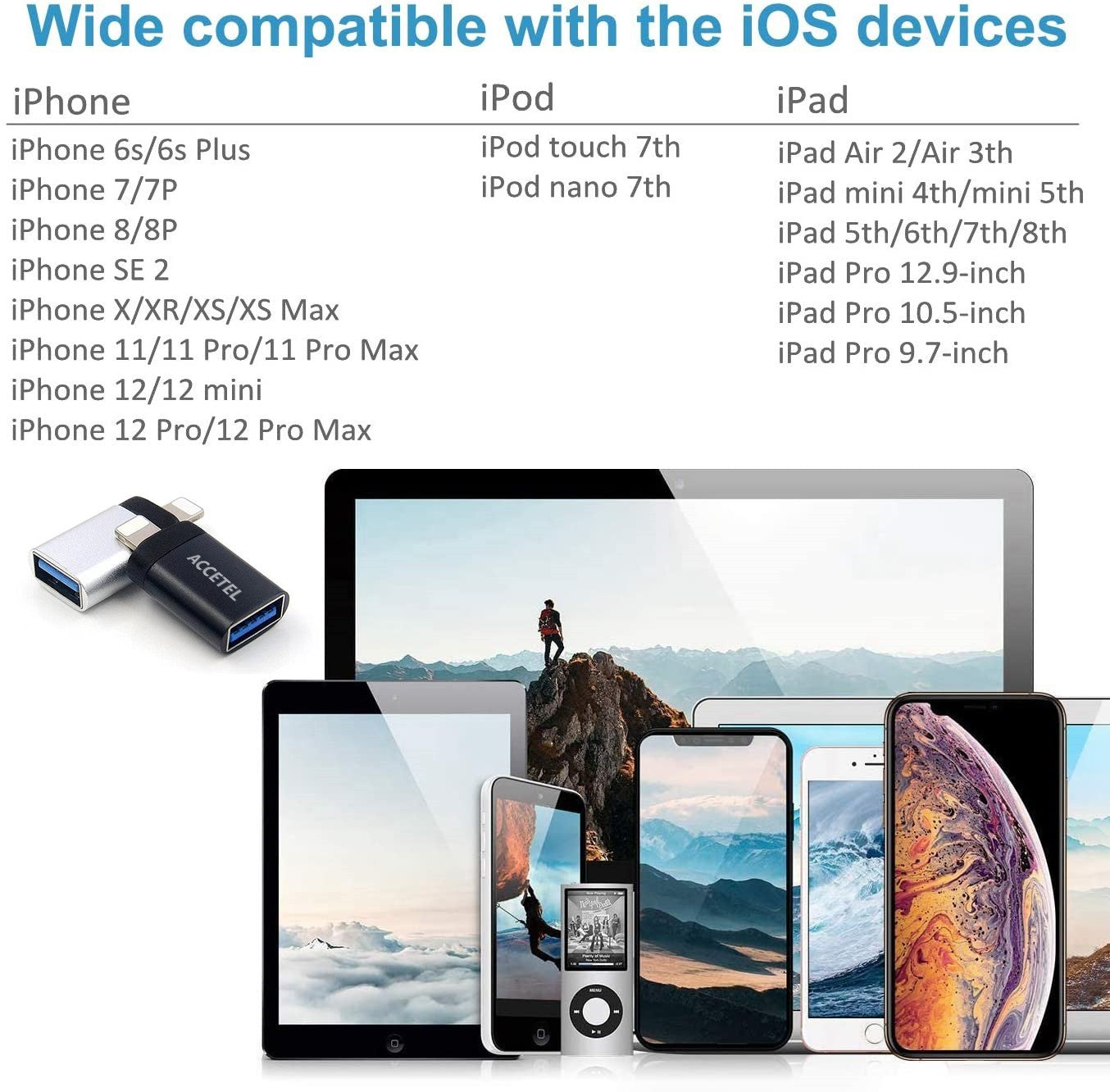 Adaptador Lightning para OTG USB 3.0