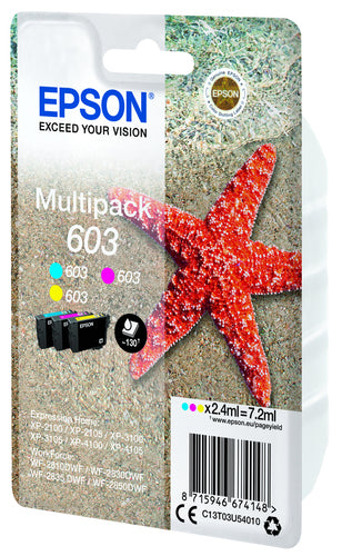 Pack de 3 de cartucho de tinta original Epson 603 3 Colores