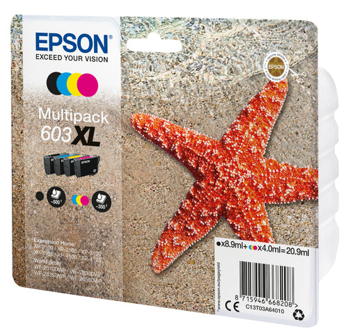 Pack de 4 de cartucho de tinta original Epson 603XL 4 Cores