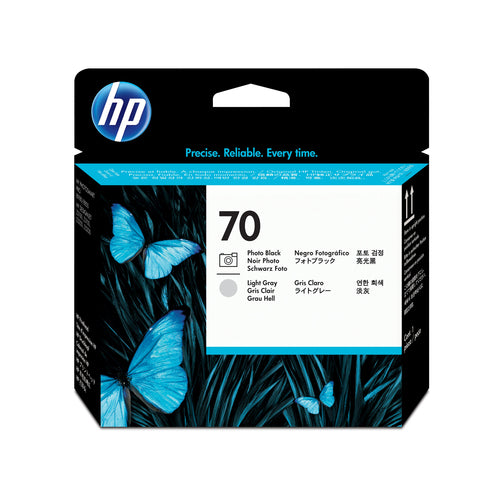 Cartucho de tinta original HP 70 Negro Photo/Gris Claro Cabeça de Impressão Original - C9407A Preto