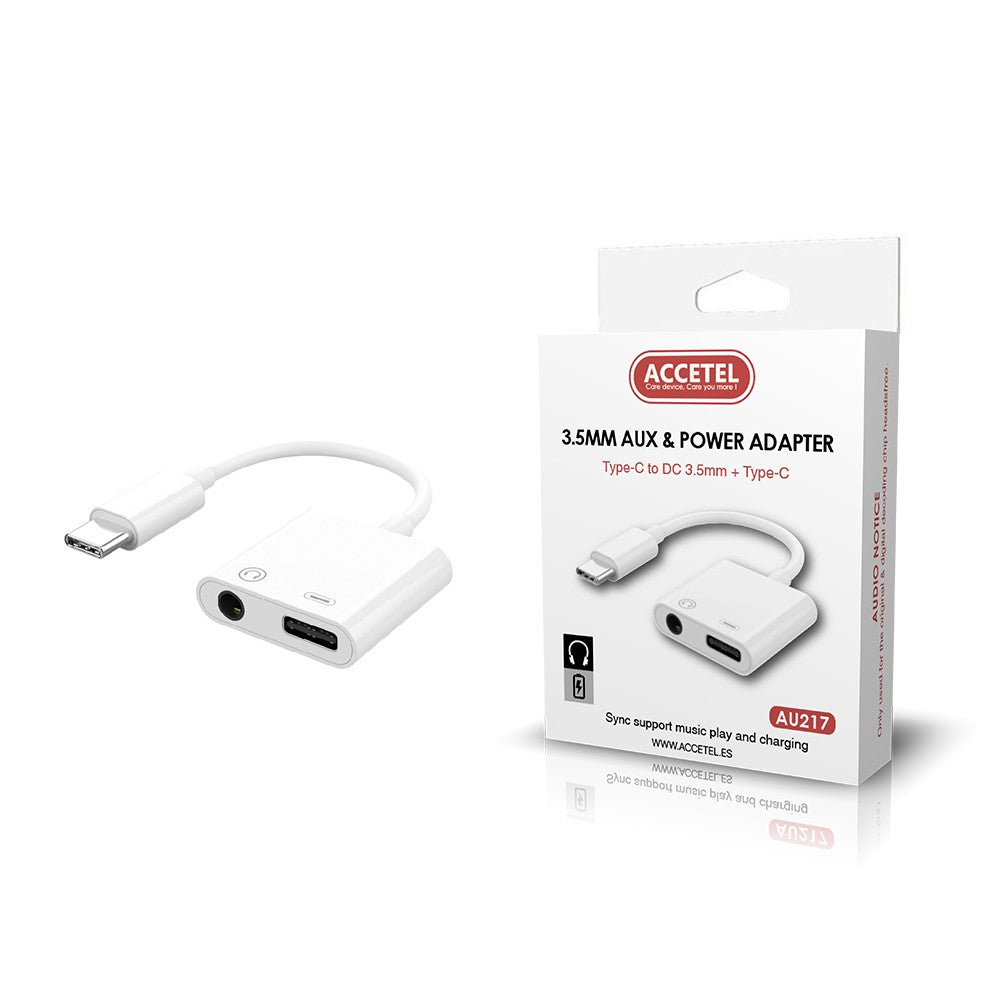 Adaptador Tipo-C para Conector 3.5mm e Tipo-C