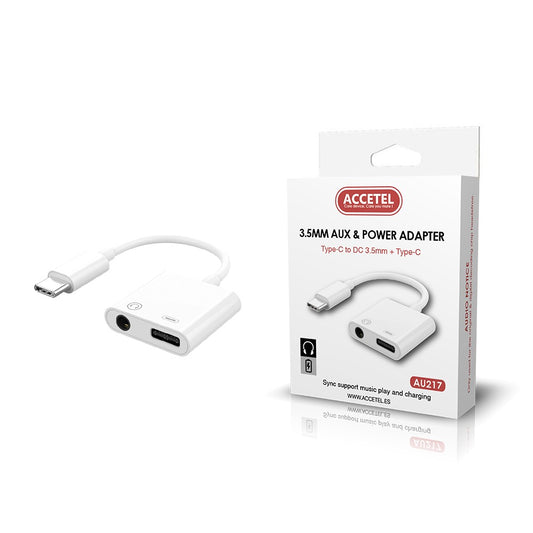 Adaptador Tipo-C para Conector 3.5mm e Tipo-C