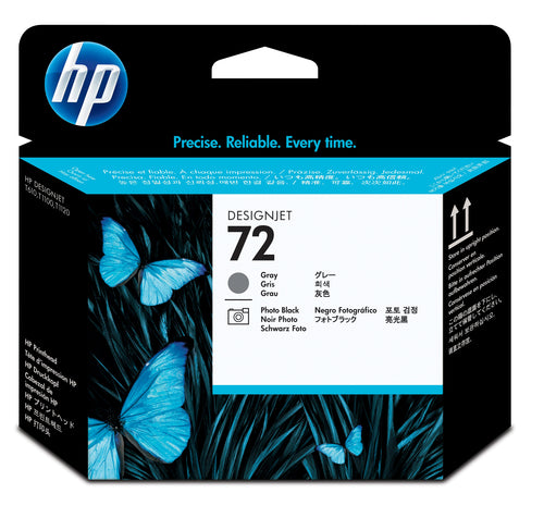Cartucho de tinta original HP 72 Cabeça de Impressão Original - Negro Photo y Gris - C9380A • Capacidad: