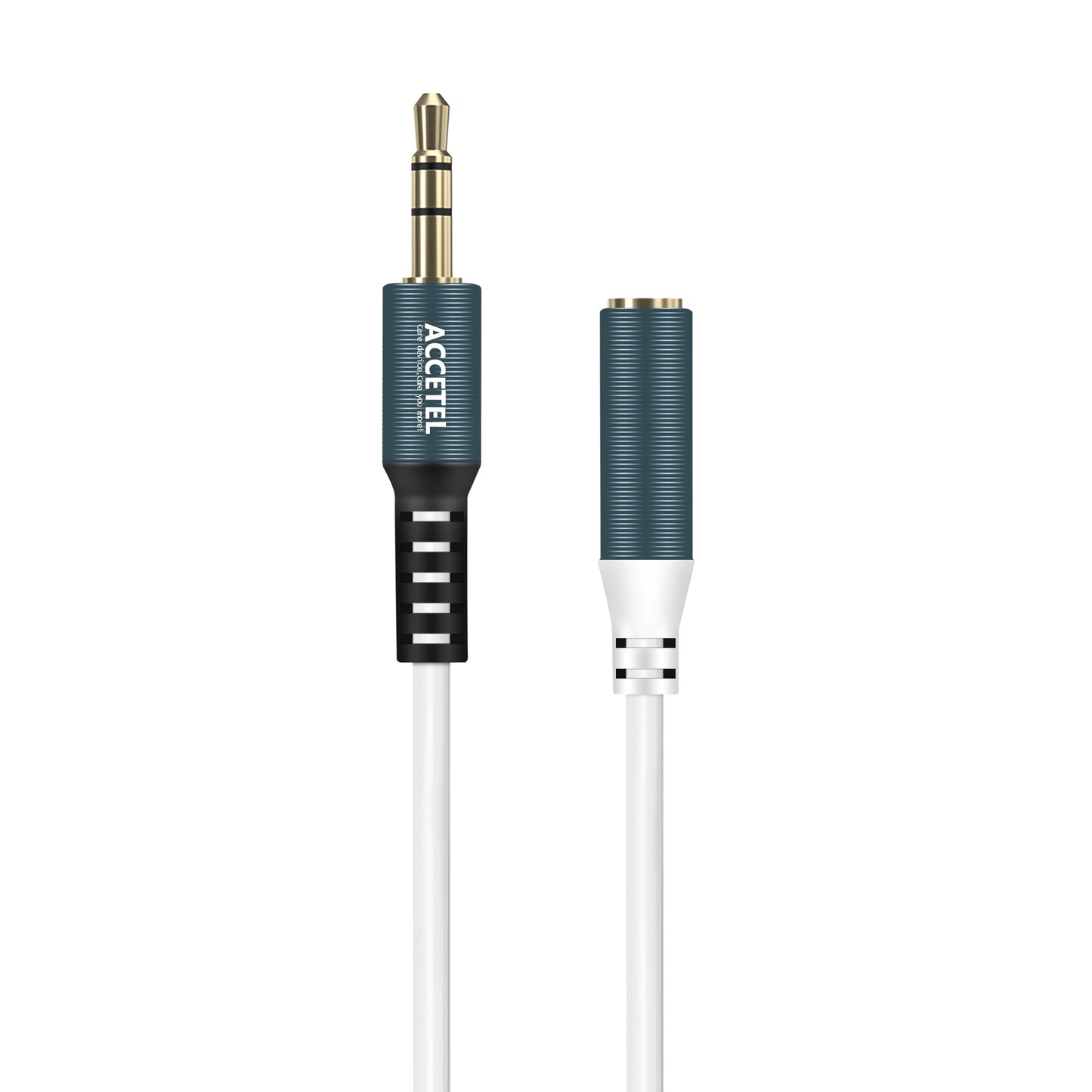 Cabo Auxiliar de áudio extensão 3.5mm 1M - Branco
