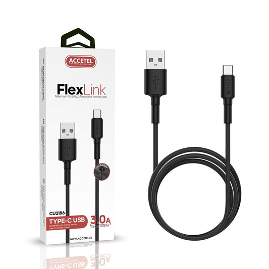 Cabo de Dados TPE 3.0A - Tipo-C (1M) Preto