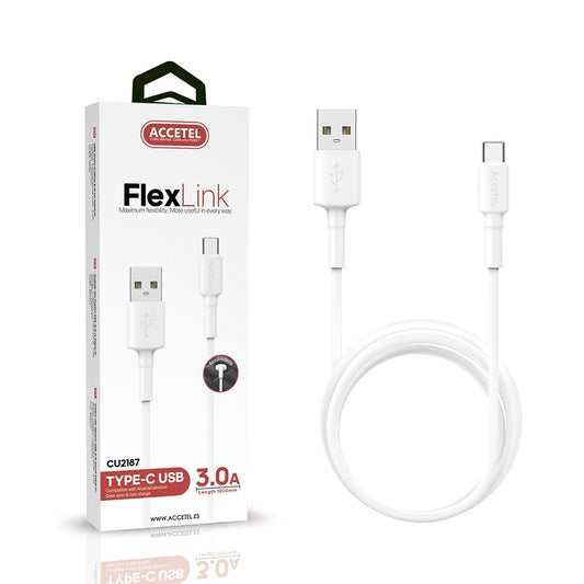Cabo de Dados TPE 3.0A - Tipo-C (1M) Branco