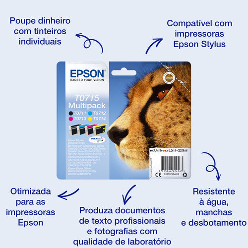 Cartucho de tinta original Epson T0711 Preto