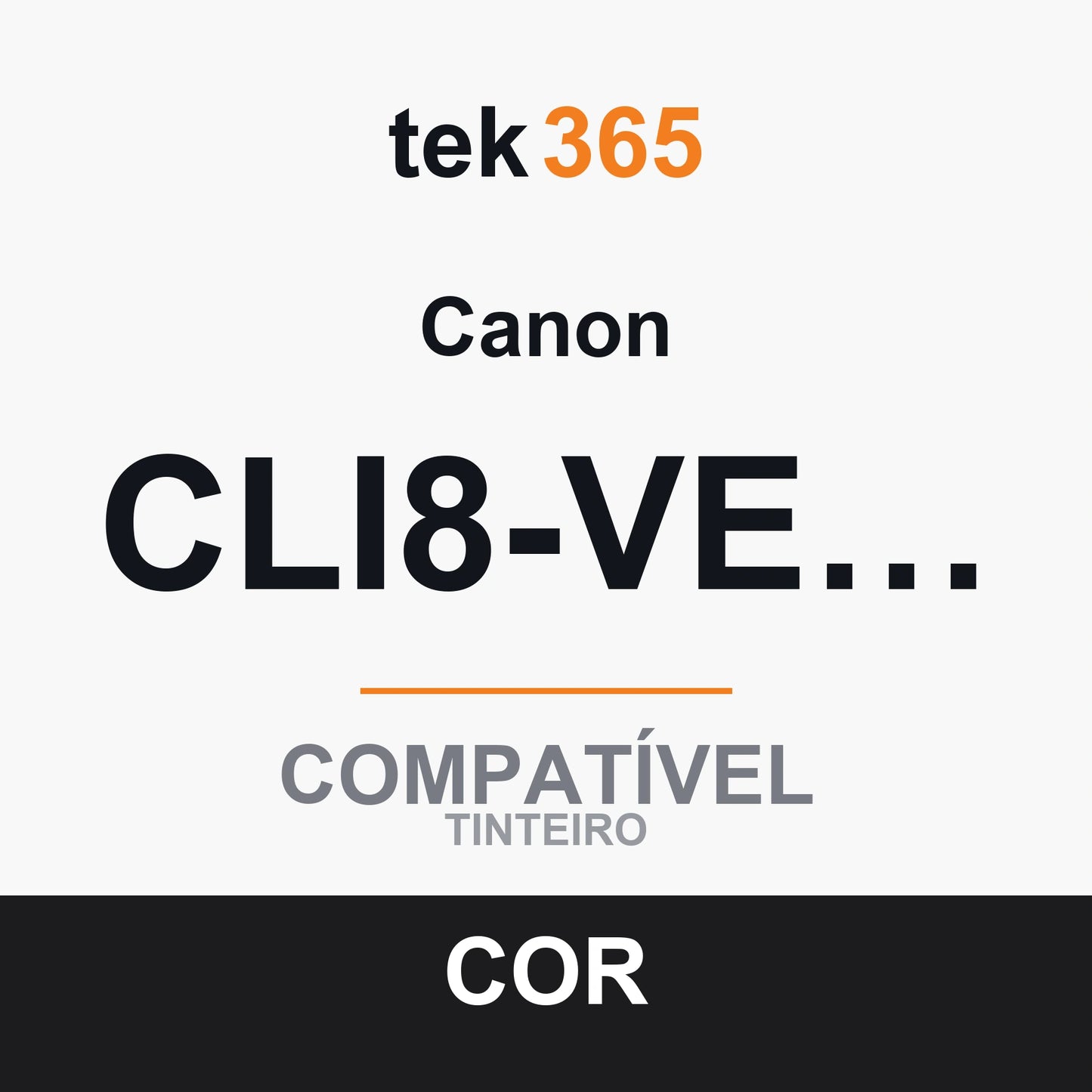 Cartucho de Tinta Compativel Canon CLI8-VERDE Preto
