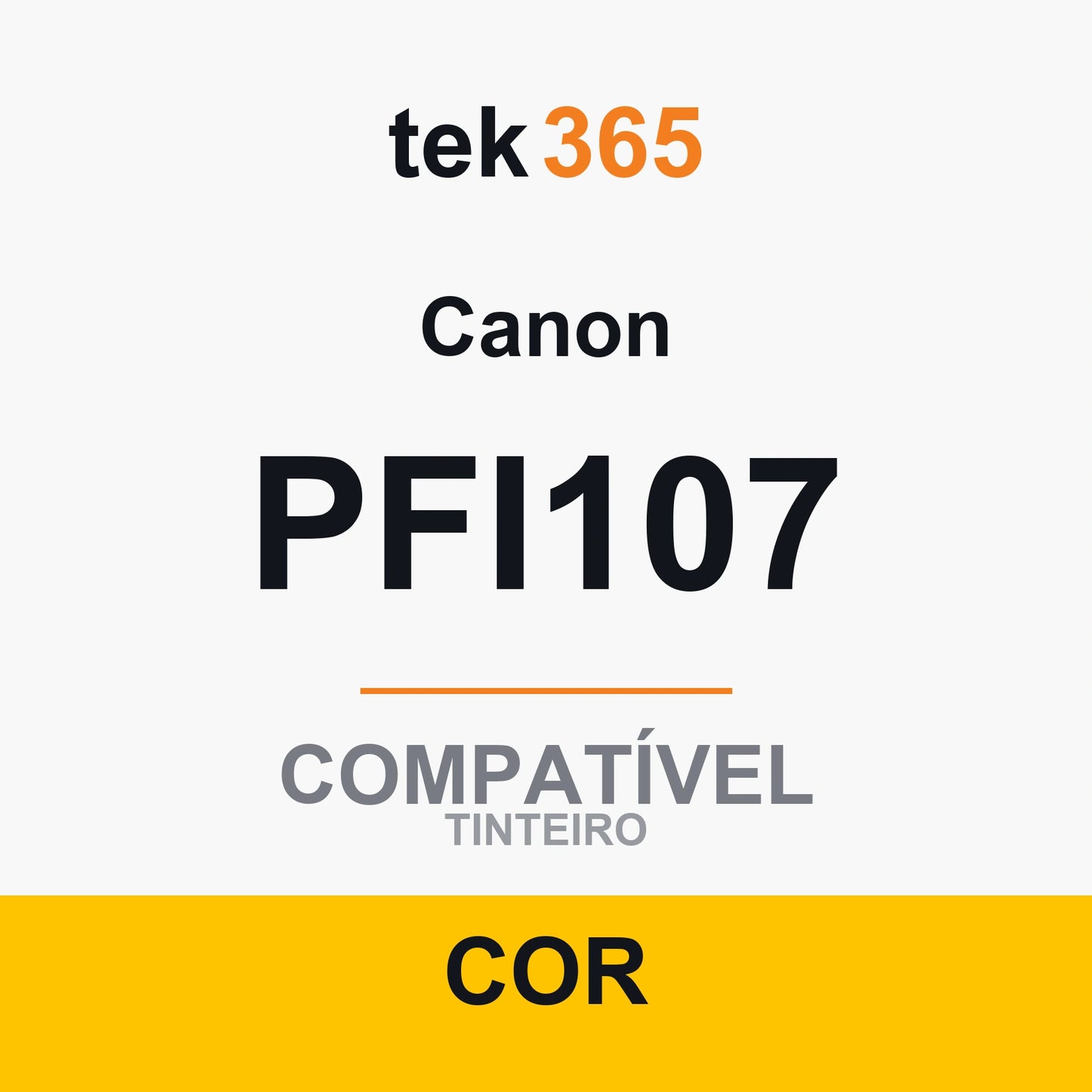 Cartucho de tinta original Canon PFI107 Amarelo