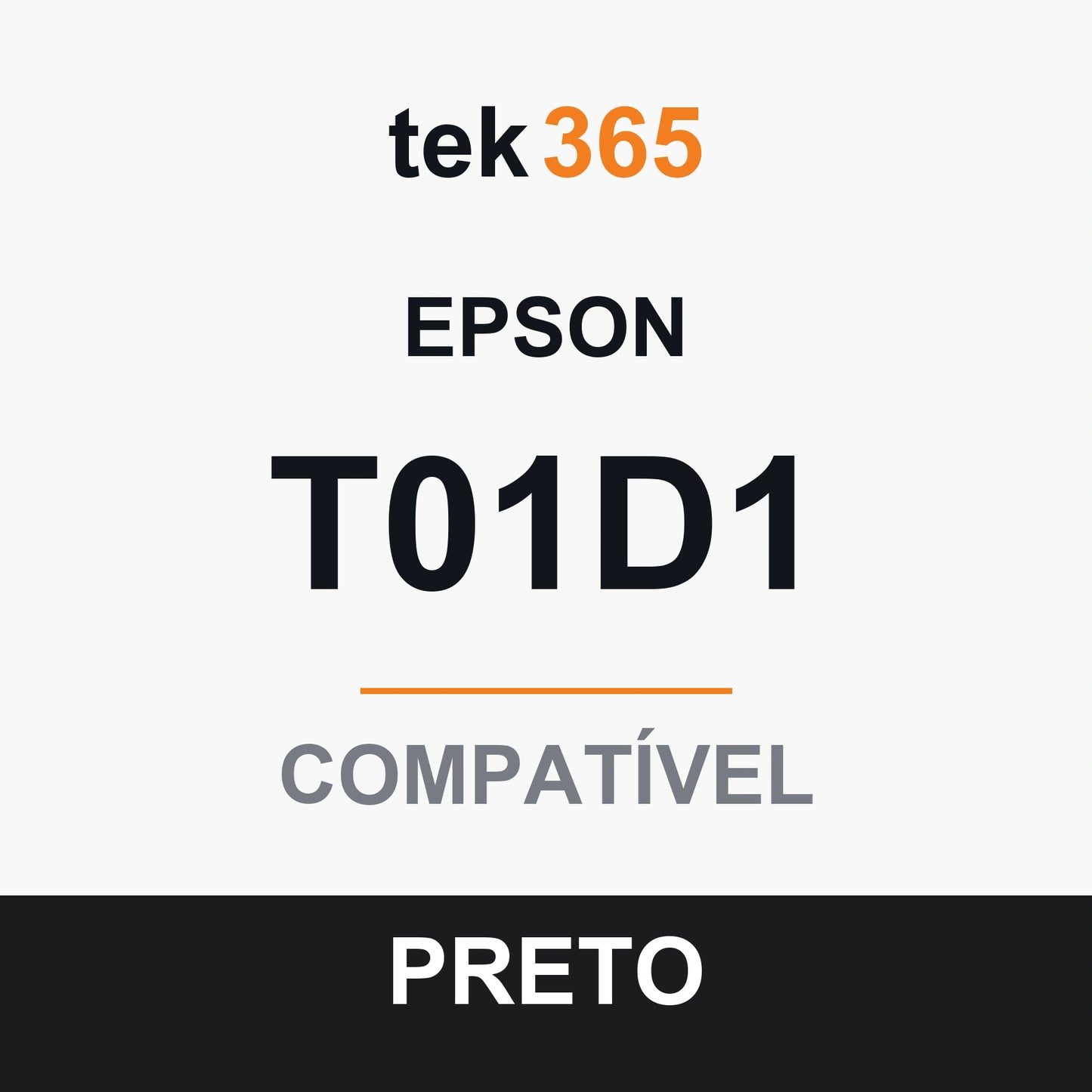 Cartucho de Tinta Compativel Epson T01D1-BLACK Preto